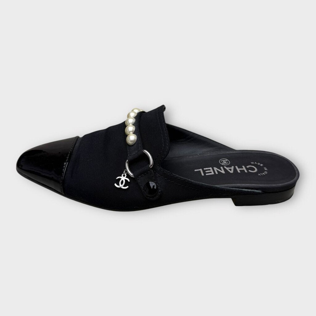 Black Pearl Detail Mules