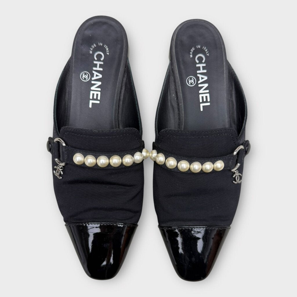 Black Pearl Detail Mules