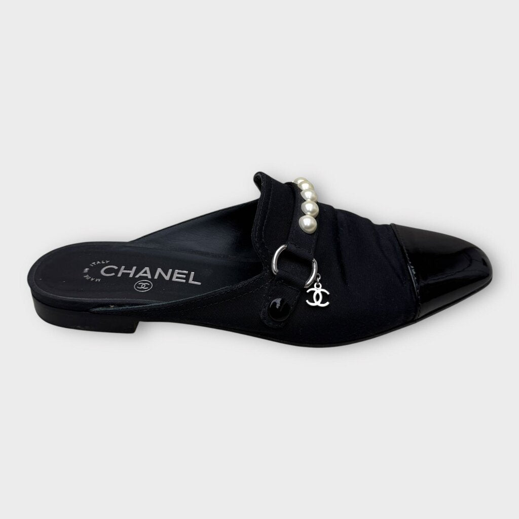 Black Pearl Detail Mules
