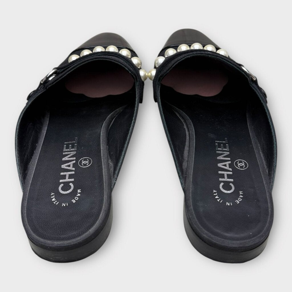 Black Pearl Detail Mules