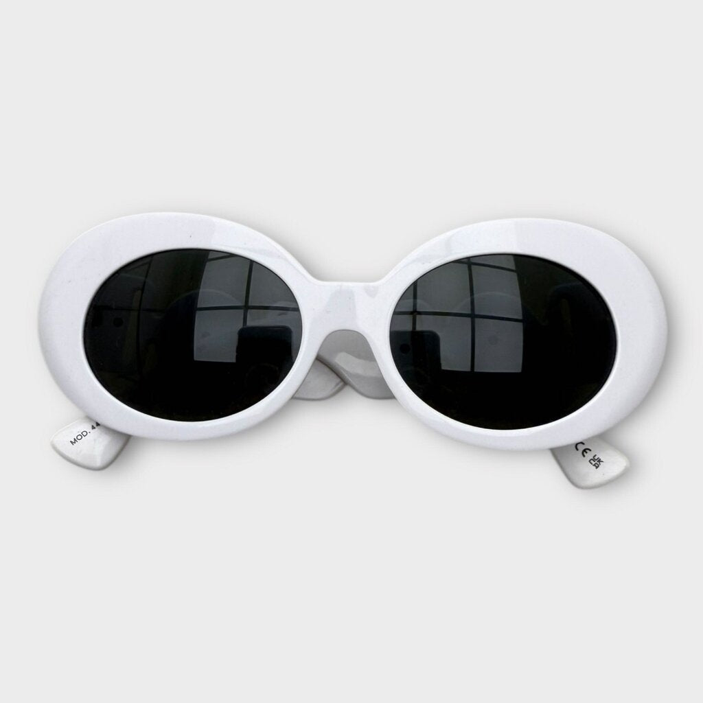 White Rhinestone Medusa Sunglasses