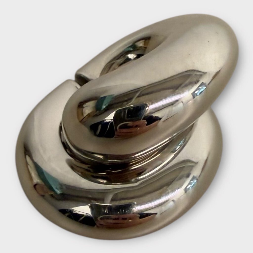 Palladium Plated Twist Earring