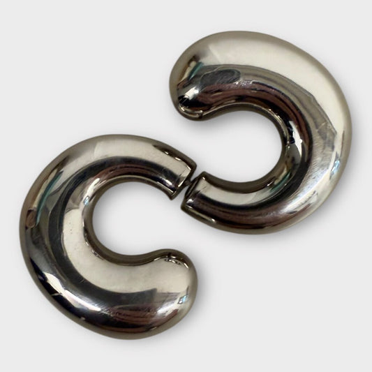 Palladium Plated Twist Earring