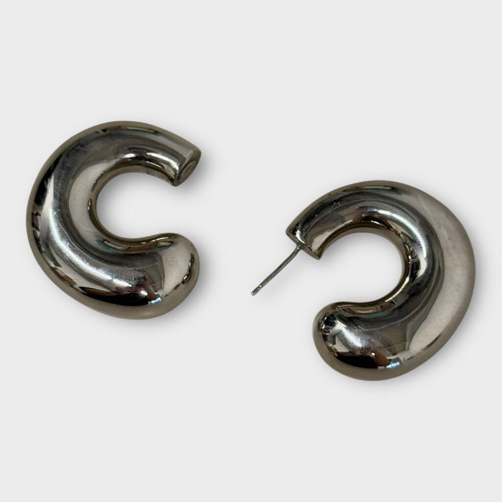 Palladium Plated Twist Earring