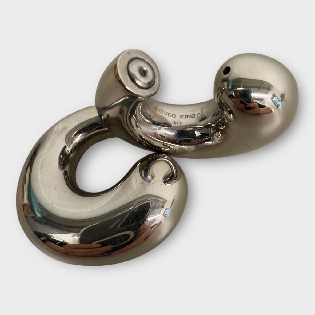 Palladium Plated Twist Earring
