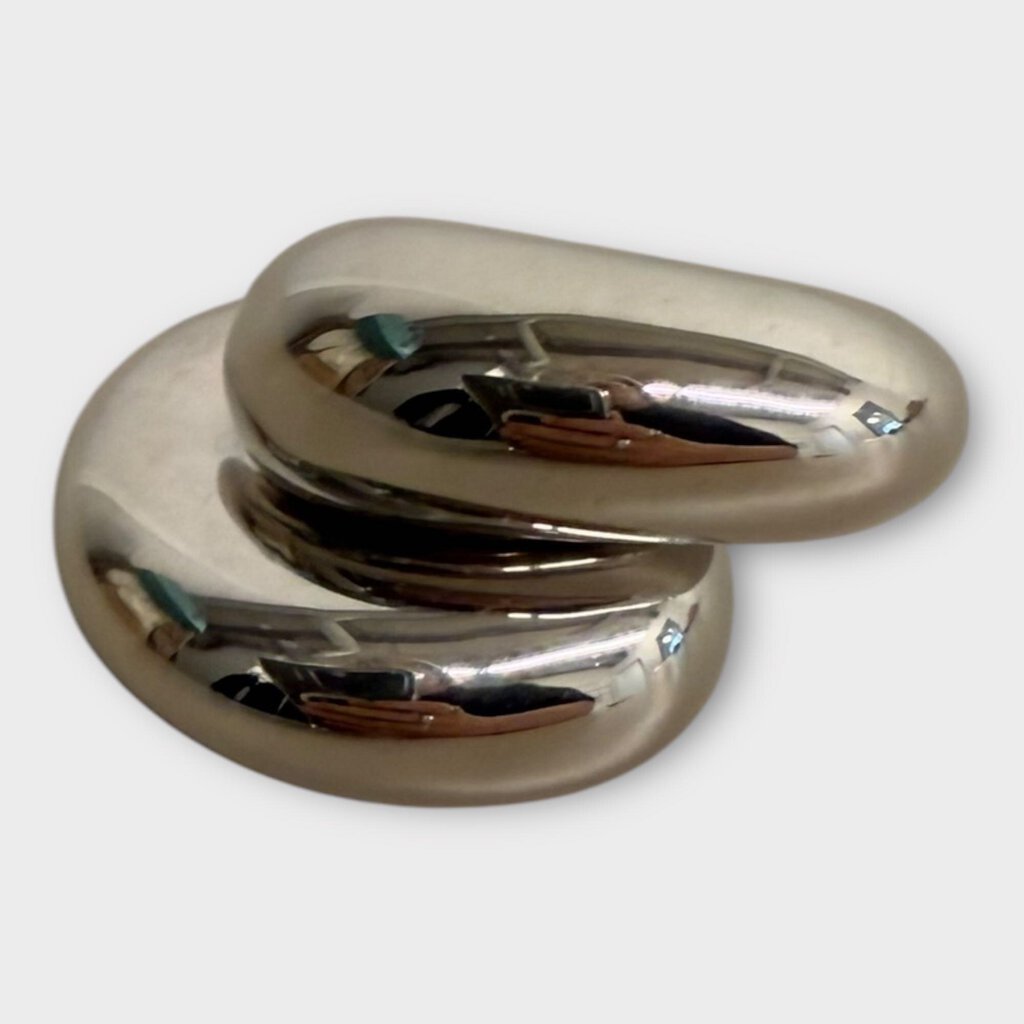 Palladium Plated Twist Earring