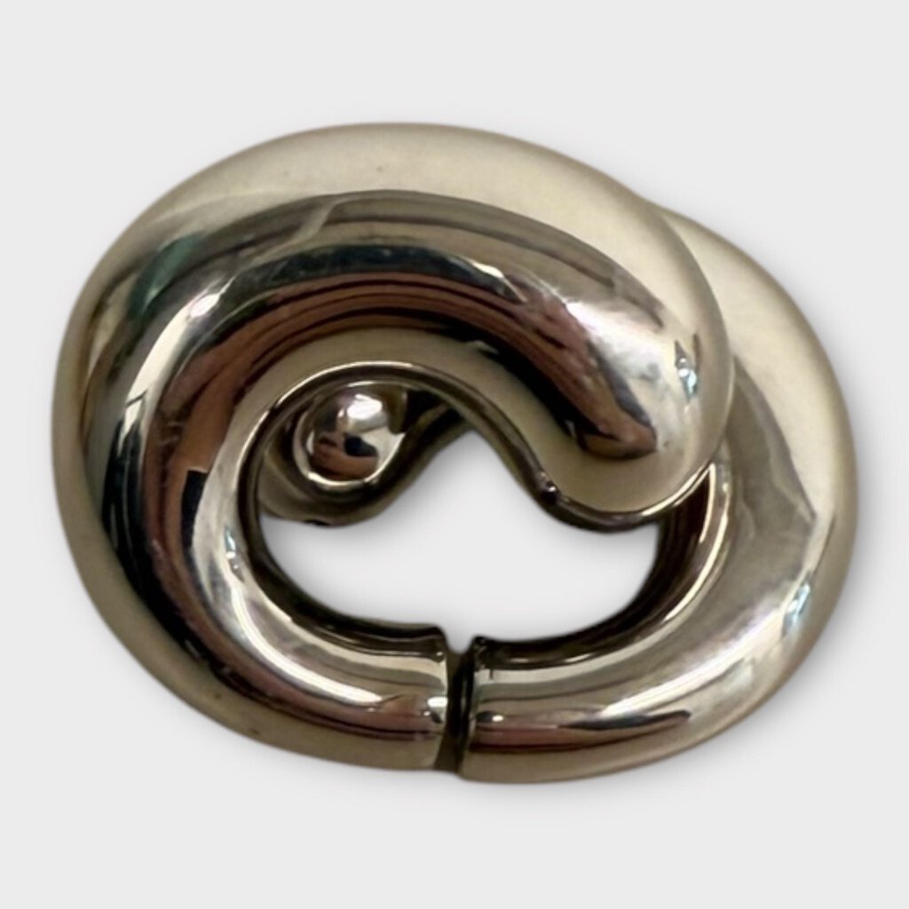 Palladium Plated Twist Earring