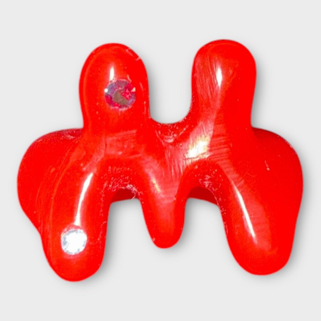 Red Perspex M Gummy Ring