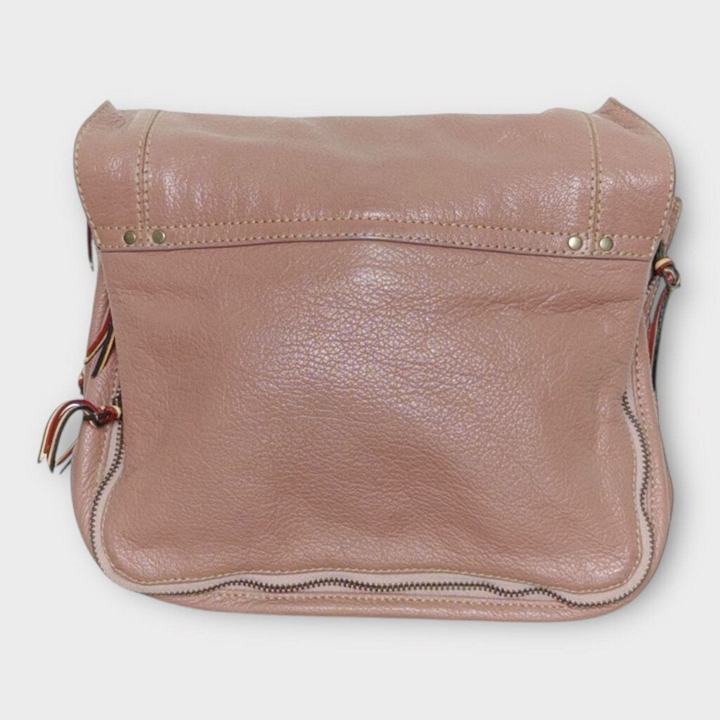 Pink Leather Igor Crossbody Bag