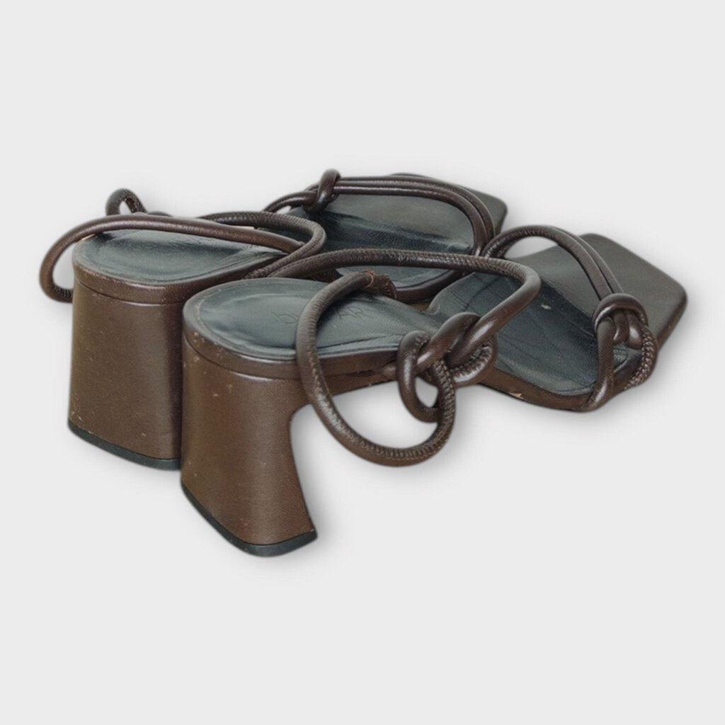 Brown Strappy Charlie Heels