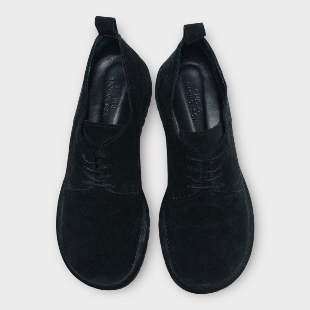 Black Suede Lace Up Derby