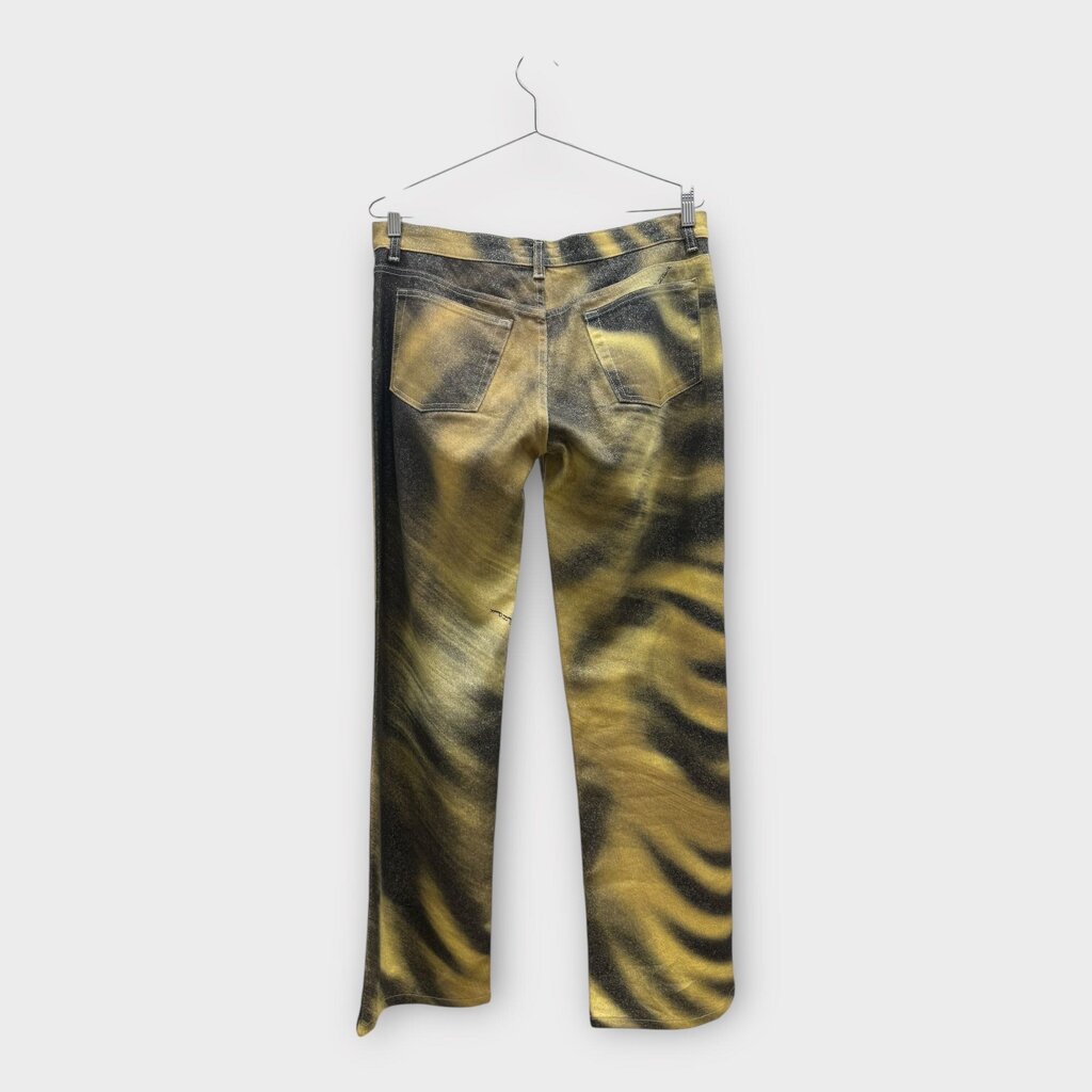 FW2000 Black & Yellow Print Bootcut Jeans