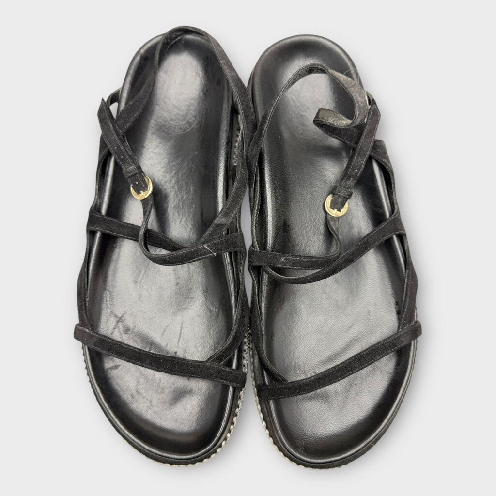 Black Diamante Platform Sandals