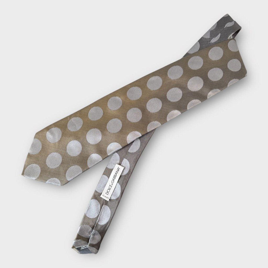 Grey Polka Dot Tie