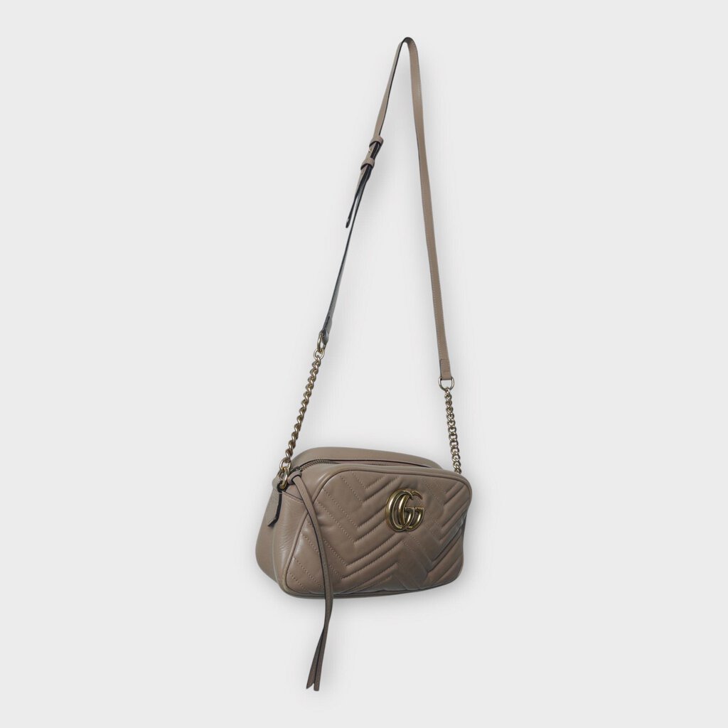 Brown Leather Marmont Crossbody Bag