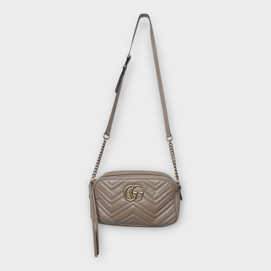 Brown Leather Marmont Crossbody Bag