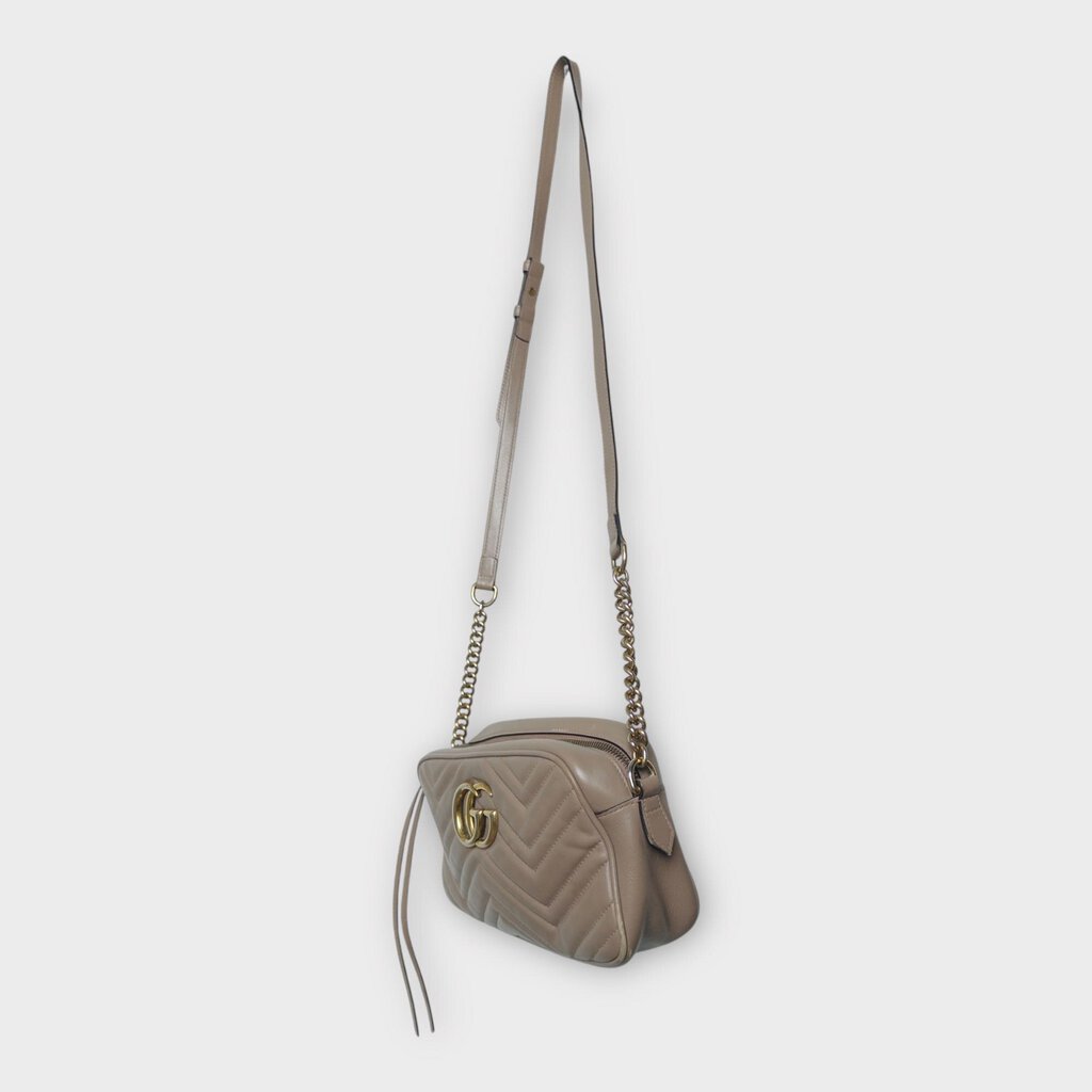 Brown Leather Marmont Crossbody Bag