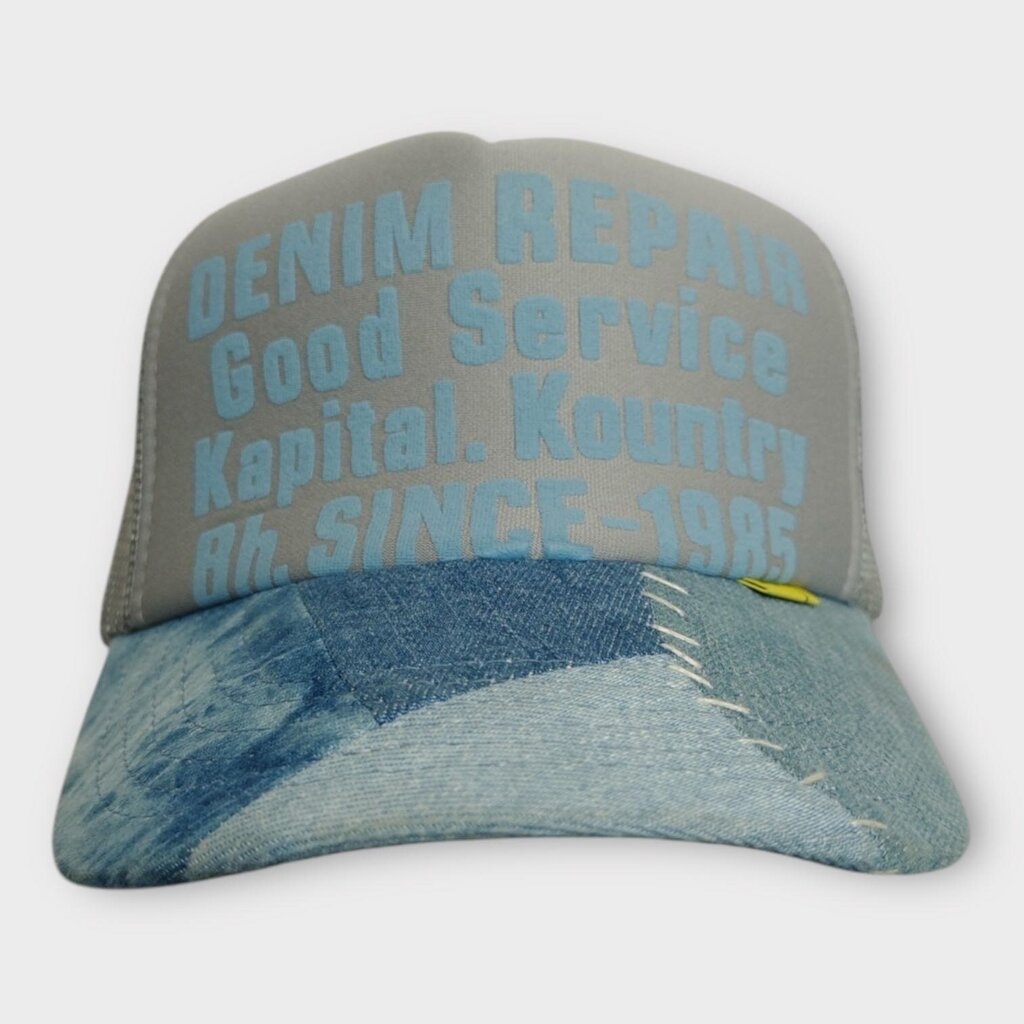 Grey + Denim Repair Service Trucker Hat