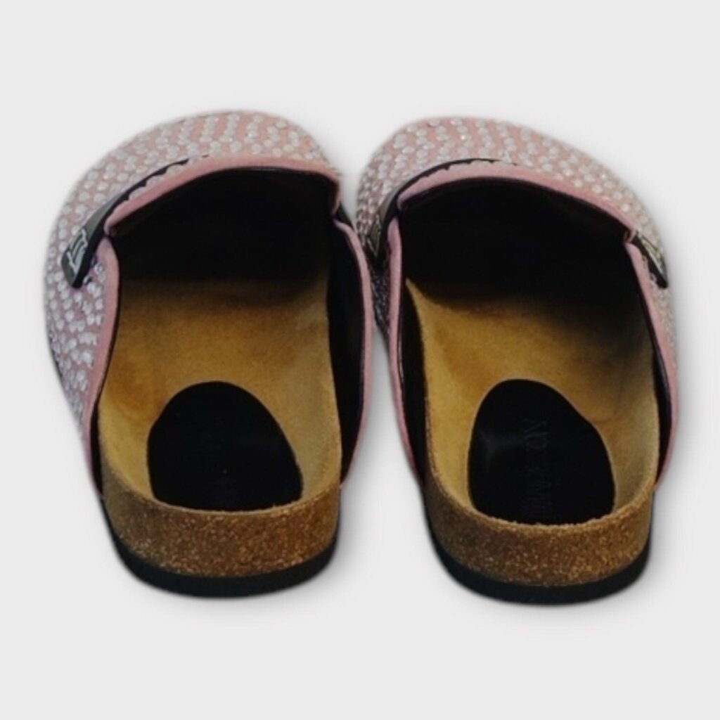 Pink Crystal Embellished Mule