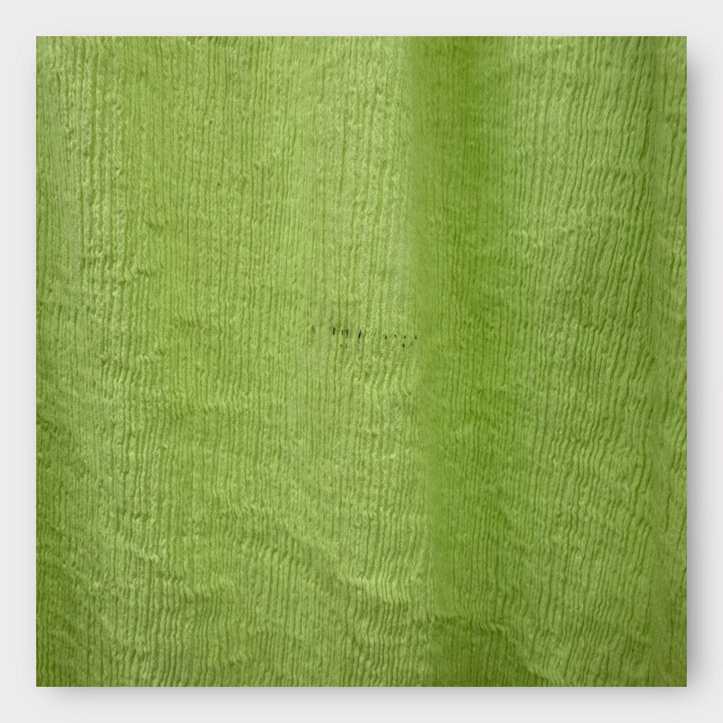 Haat by Issey Miyake Green Stretch Crinkle Relax Fit Pant