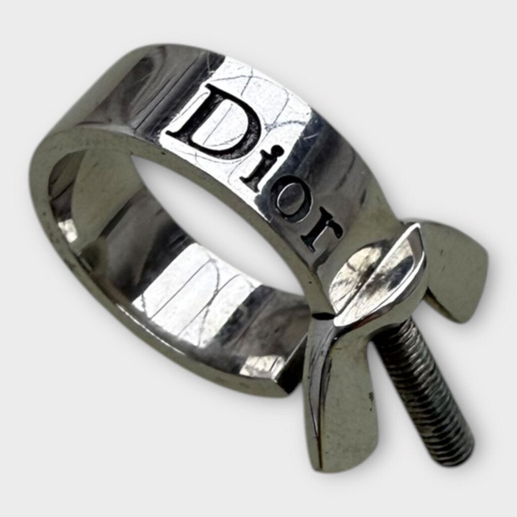 Silver 925 Wingnut Screw Ring & Dustbag