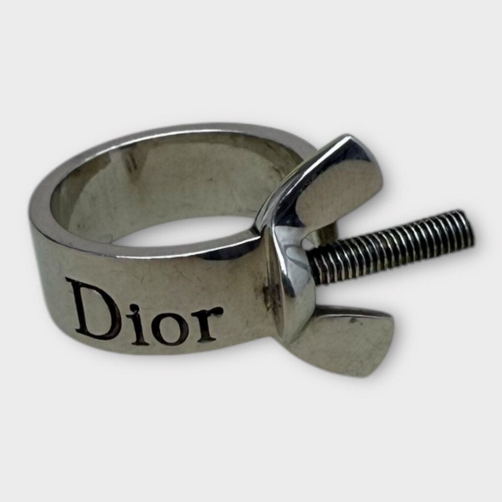 Silver 925 Wingnut Screw Ring & Dustbag