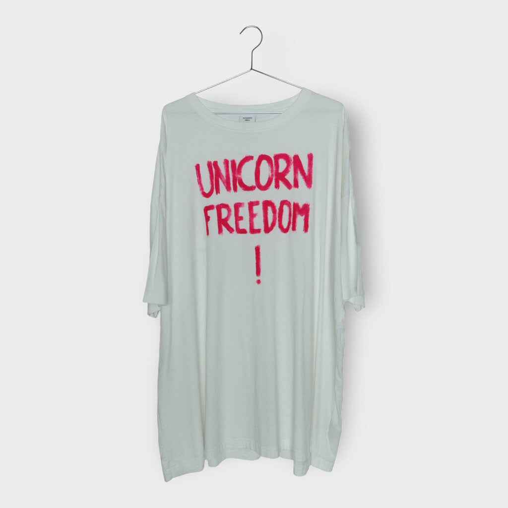 White & Pink Unicorn Freedom! T-Shirt