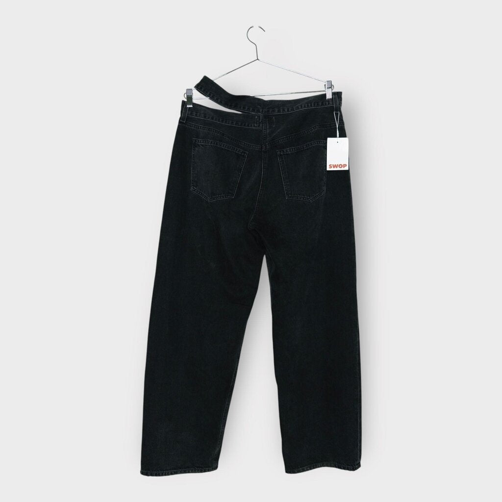 Dark Grey Detached Waist Band Jeans