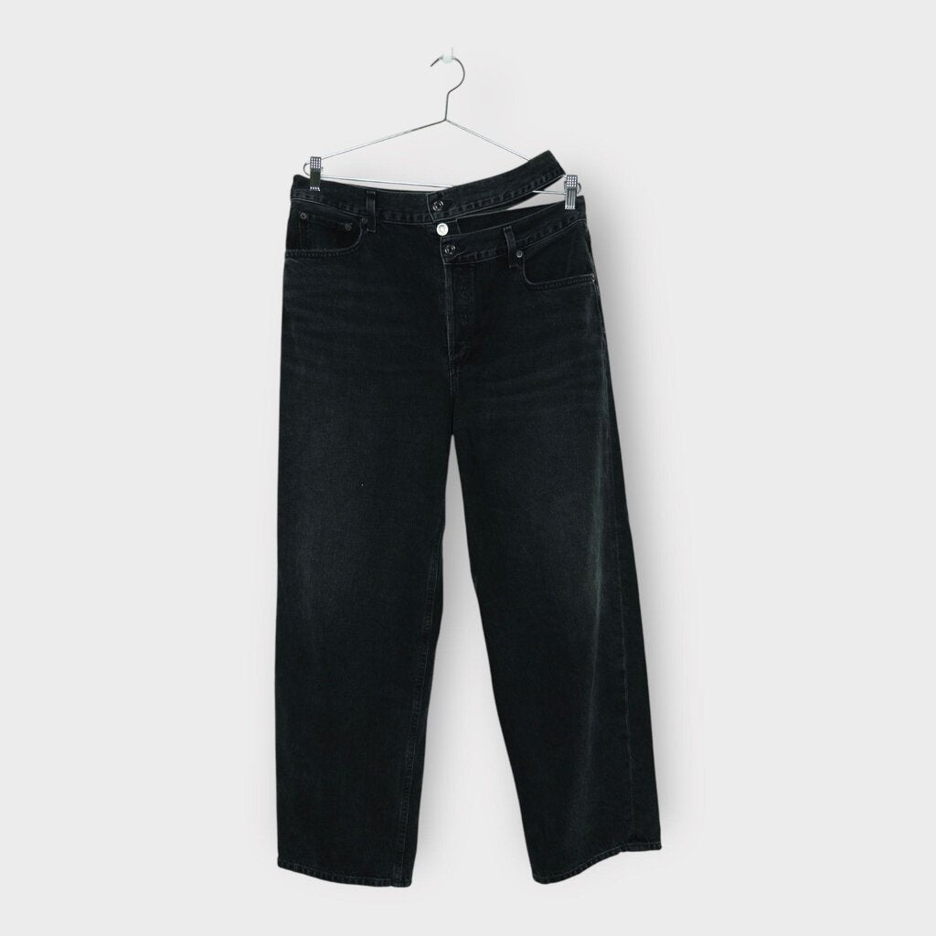 Dark Grey Detached Waist Band Jeans