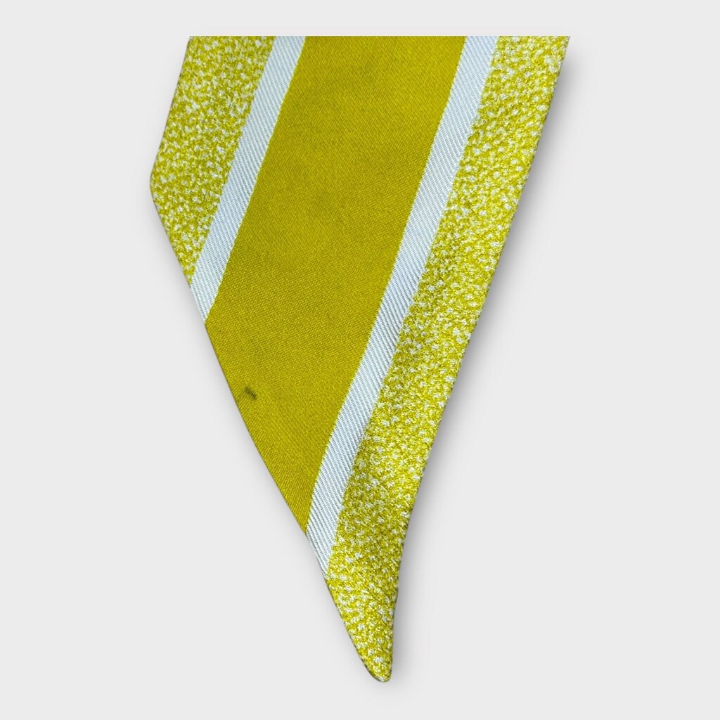 Yellow Zodiac Toile de Jouy Mitzah Silk Scarf