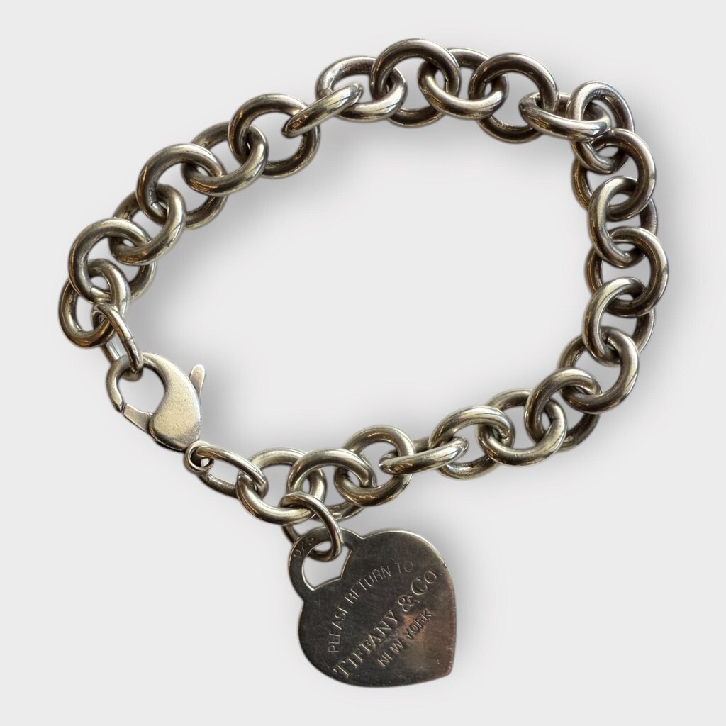 Silver Heart Pendant Bracelet