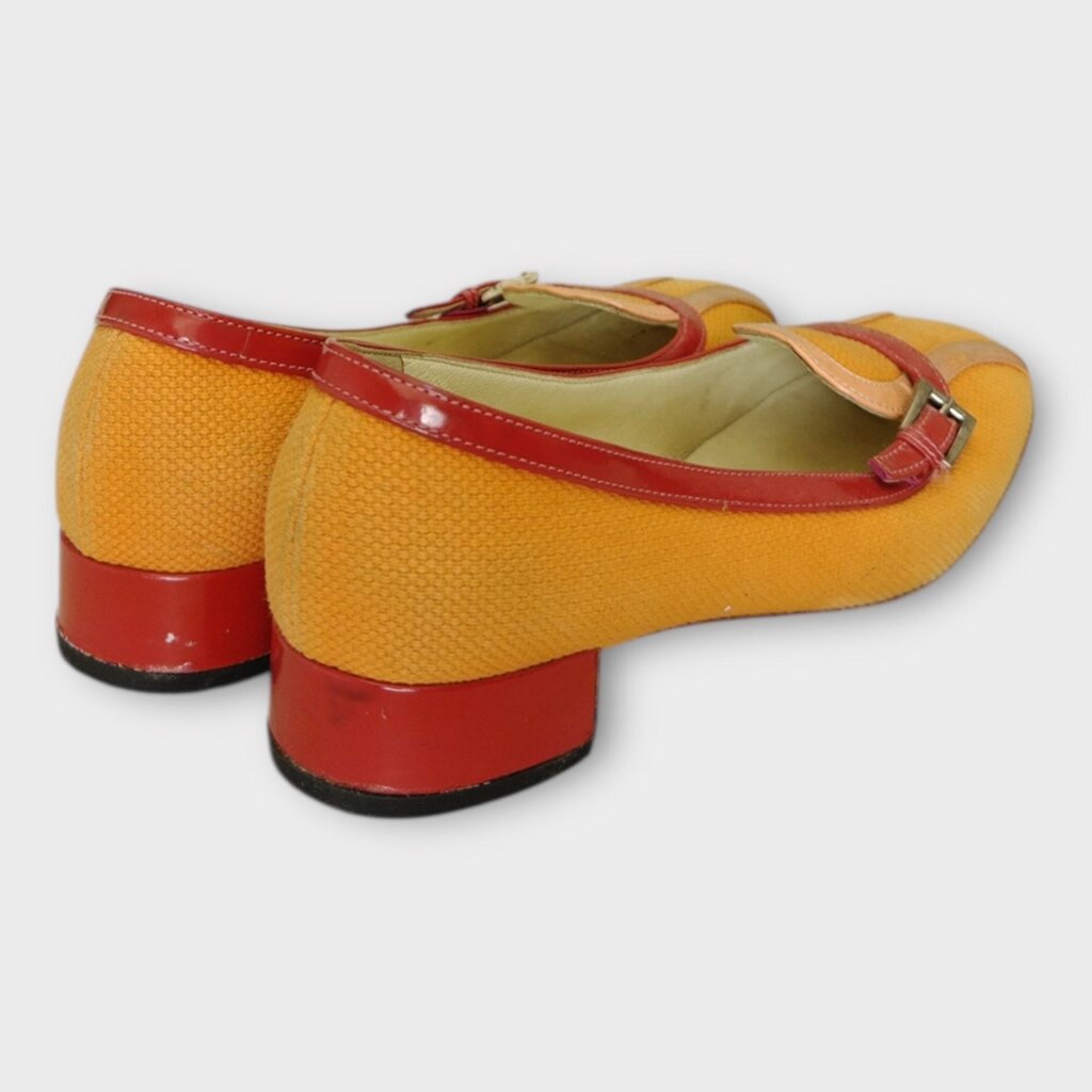 Prada Orange & Red Mesh Sporty Flat