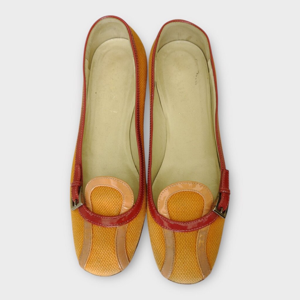 Prada Orange & Red Mesh Sporty Flat