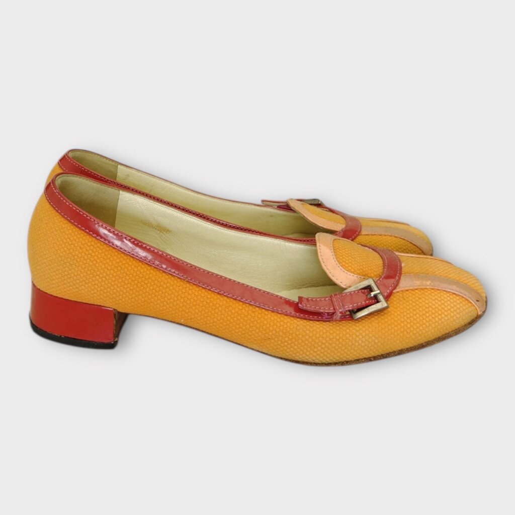 Prada Orange & Red Mesh Sporty Flat