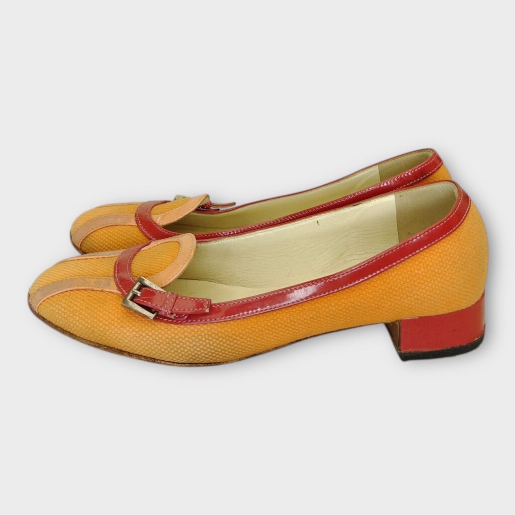 Prada Orange & Red Mesh Sporty Flat