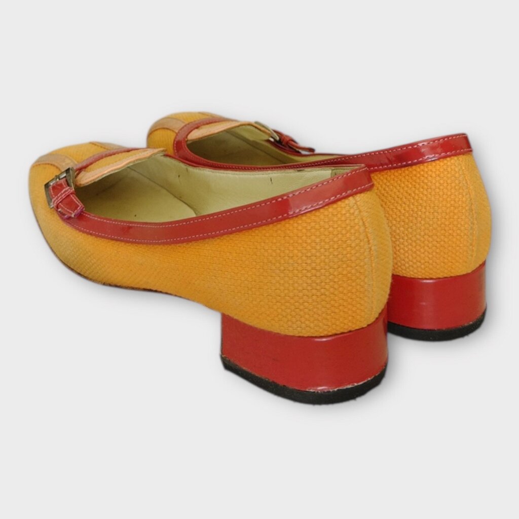 Prada Orange & Red Mesh Sporty Flat