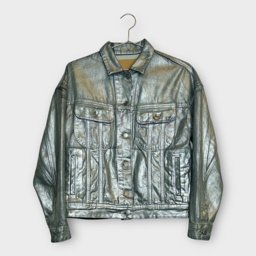 Silver Coated Denim Jacket