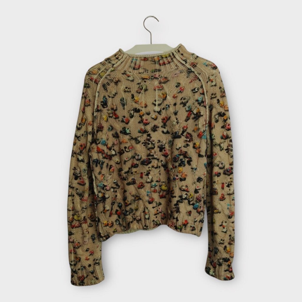 Pink Printed Wool Sweater