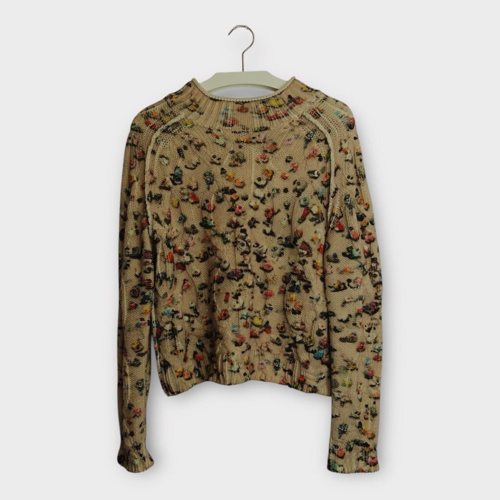 Pink Printed Wool Sweater