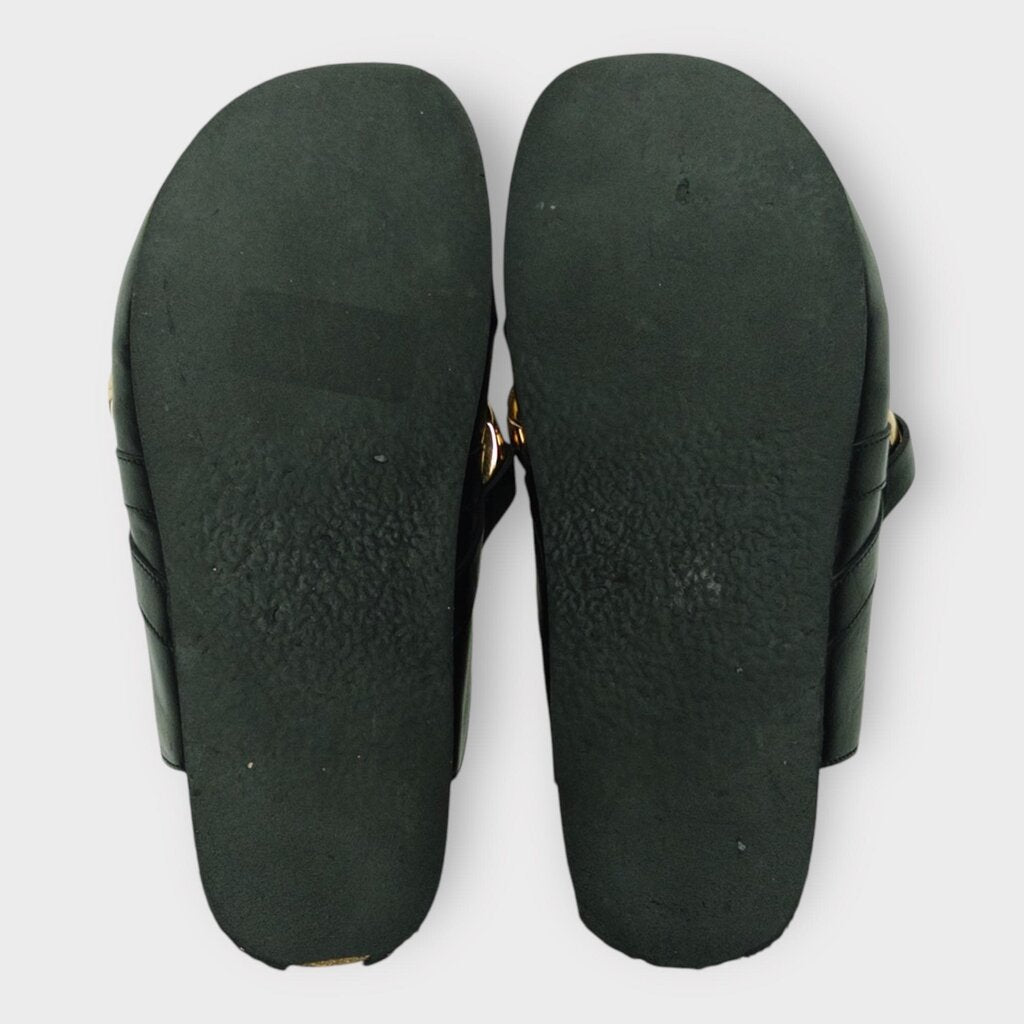 JW Anderson Black Gold Chain Loafer Mules