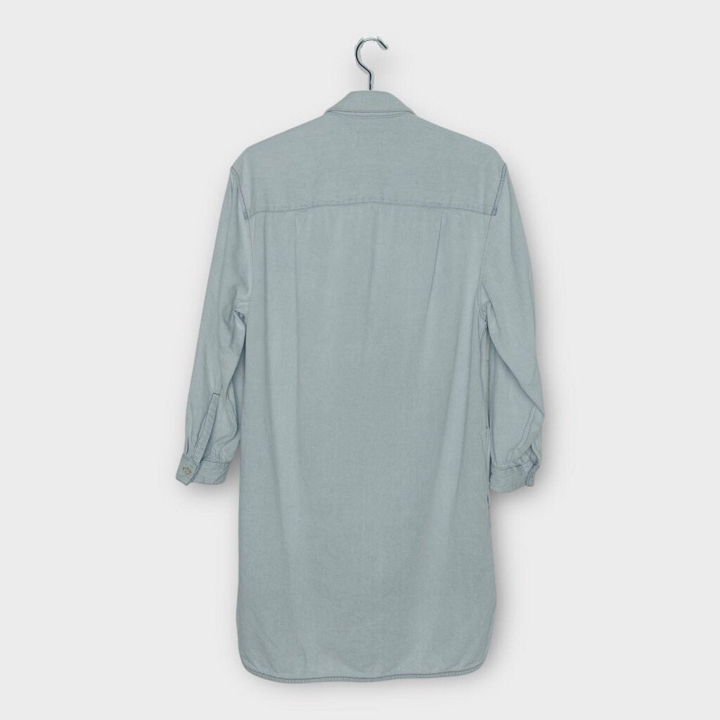 Light Wash Denim Shirt Dress