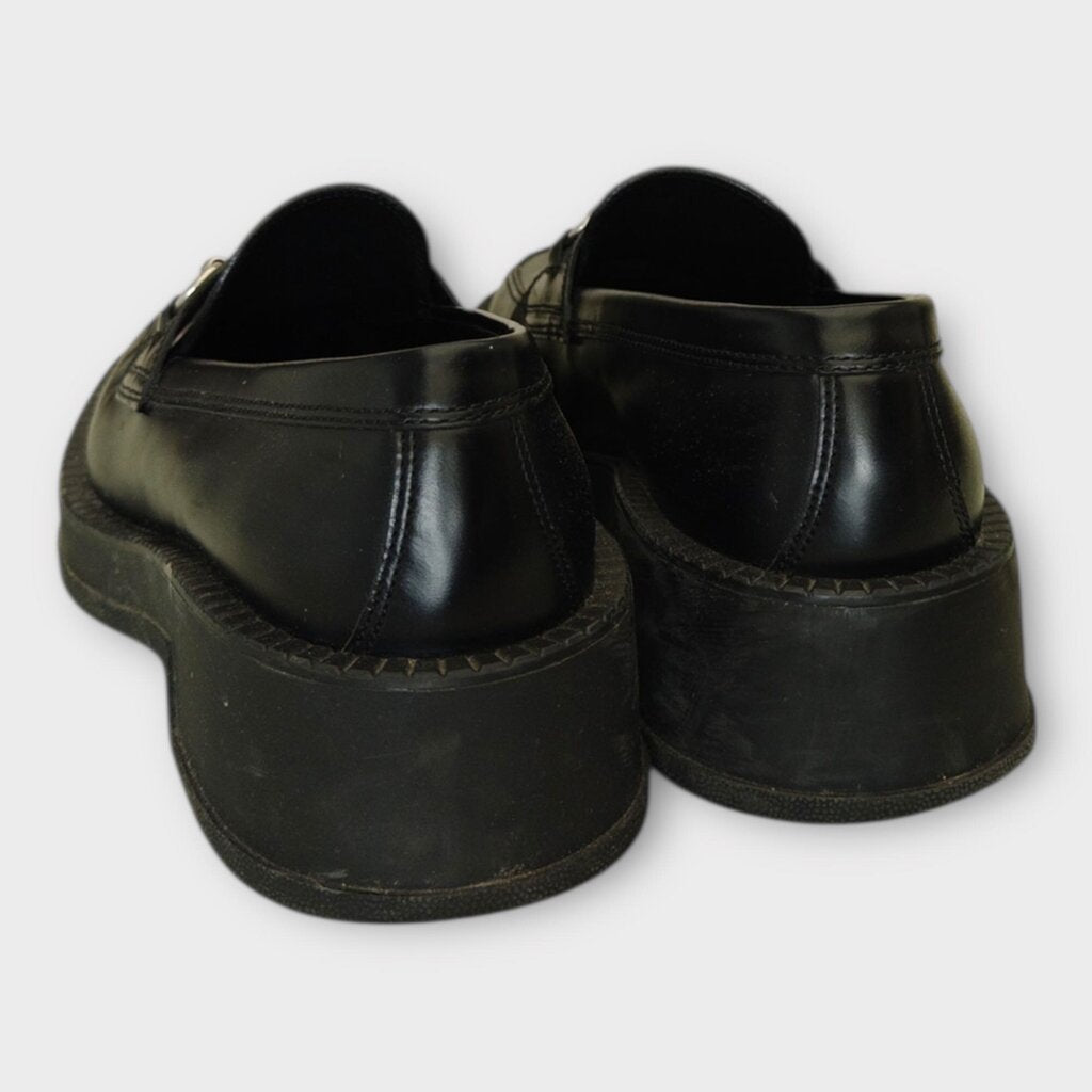 Gucci Black Horsebit Platform Loafers
