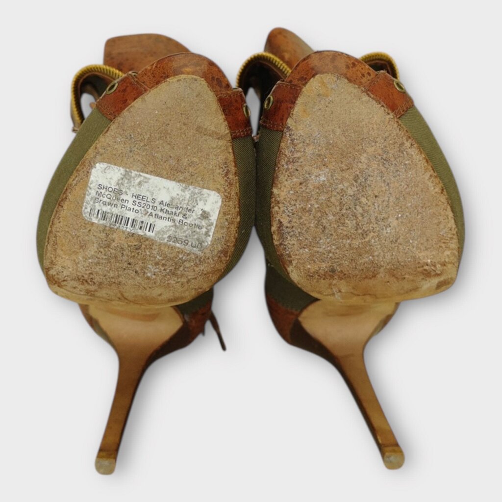 SS2010 Khaki & Brown Plato's Atlantis Bootie Stiletto