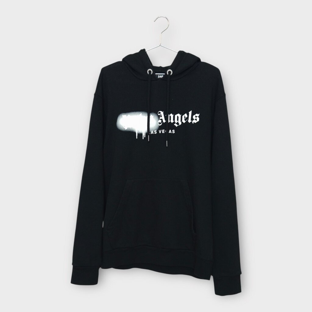 Black Sprayed Logo Hoodie