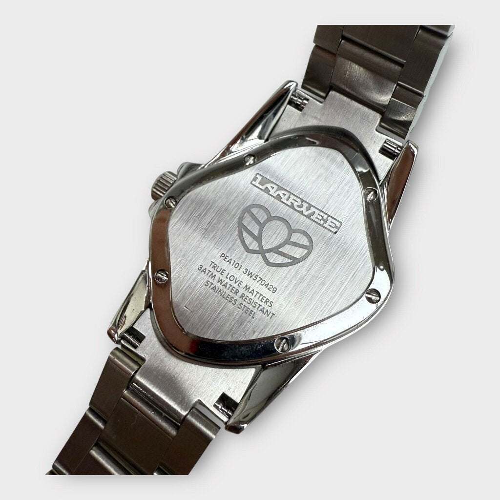 LAARVEE Silver & Green PEA001 Precision Steel Watch