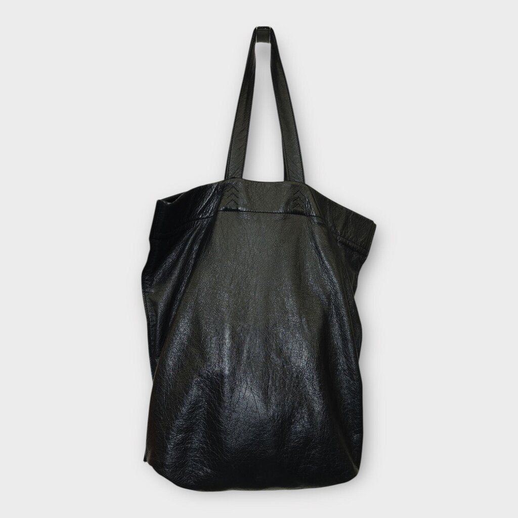 Balenciaga FW2018 Black Leather Europa! Shopper