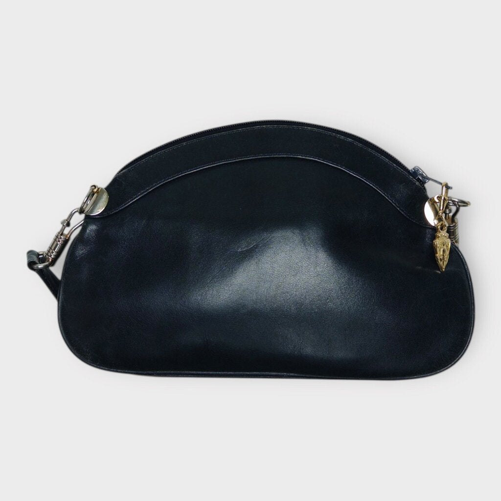 Navy Half Moon Crossbody Bag