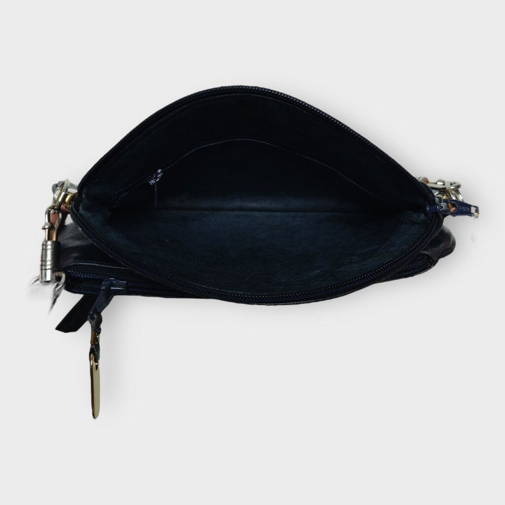 Navy Half Moon Crossbody Bag