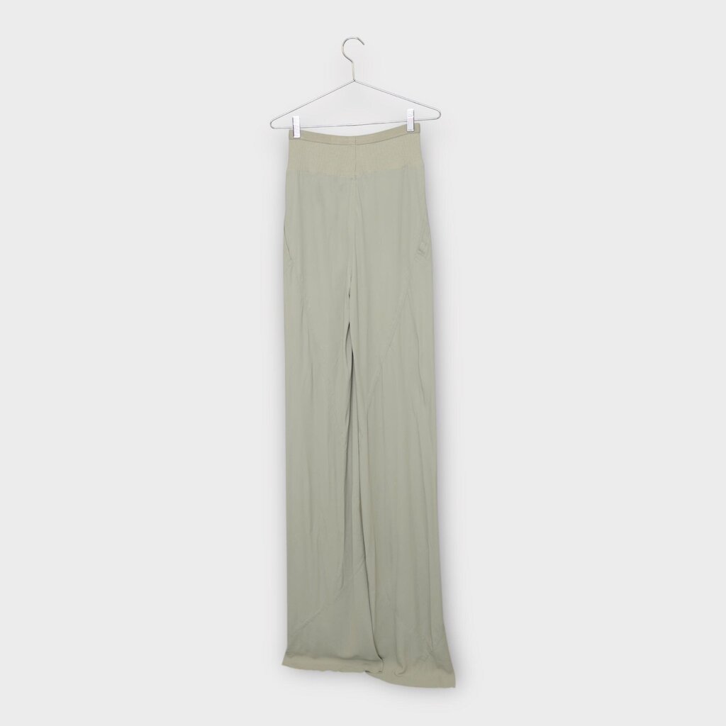 Rick Owens SS23 Edfu Grey Silk Blend Extra Long Pant