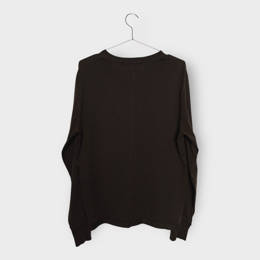 Brown Foliage Lapped Long Sleeve Top